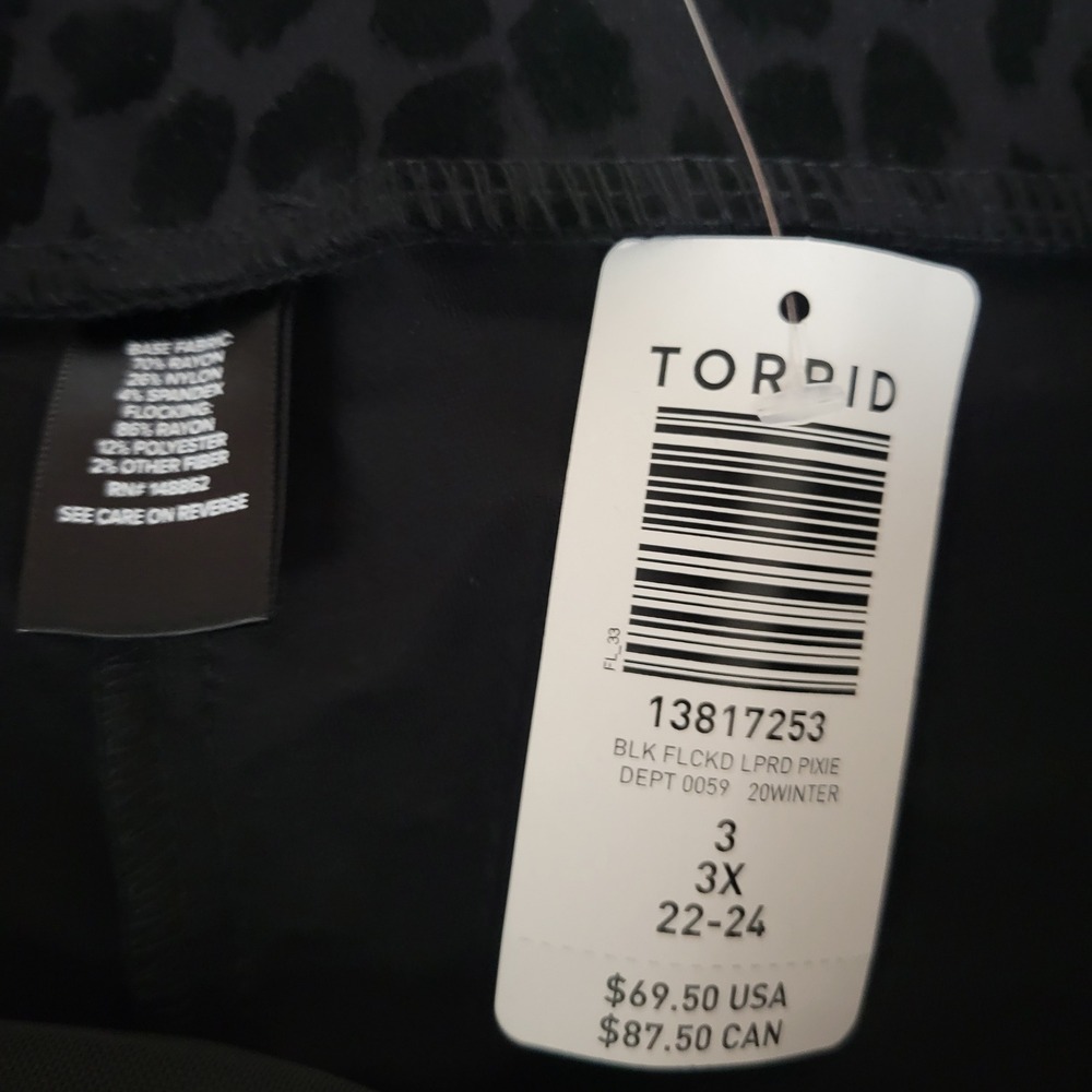NEW Torrid Pixie Flocked Leopard Skinny Pants Wom… - image 6